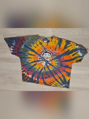 Vintage Coney Island Brooklyn Tie-Dye Smiling Clown Graphic T-Shirt